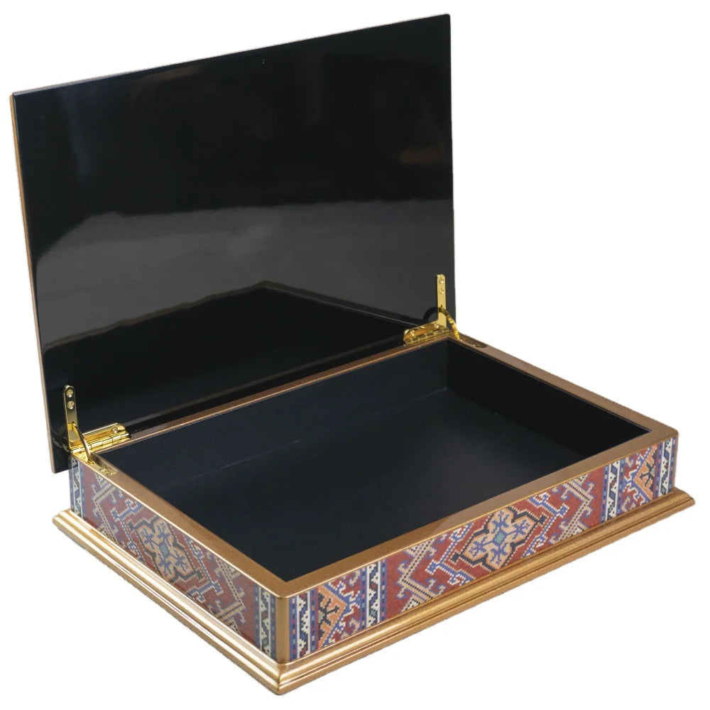 China Factory's Custom Logo Handmade Double Layer Storage Box Necklaces Food Chocolate Craft-Matt Lamination Stamping