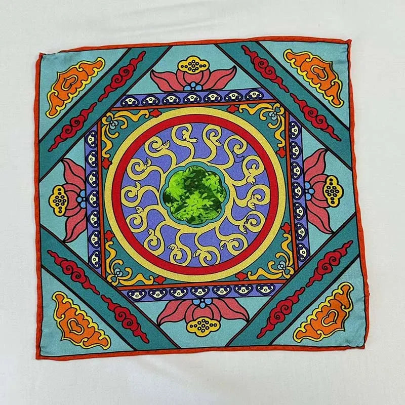 Mens' Pocket Towel Double Printed Silk 14mmSilk Twill Scarf 100% Spring Custom Silk Scarf
