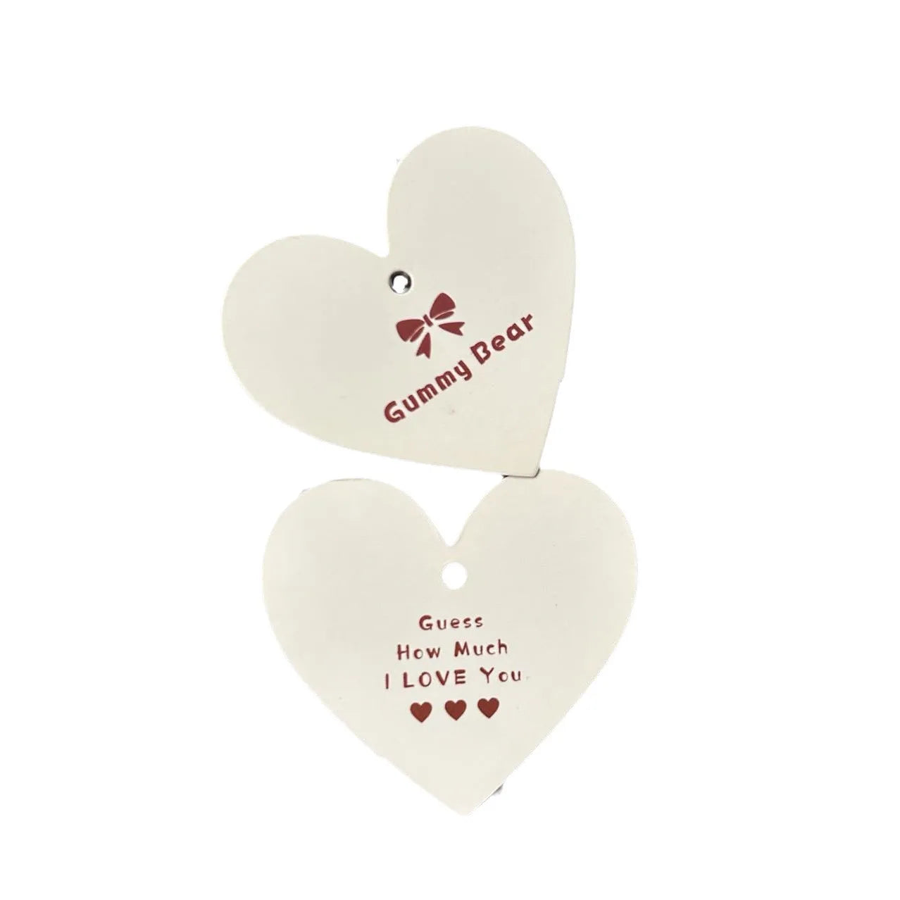Shaped Small Tag Card Customized love Bow Hair Band Price Tag Cell Phone case Pajamas Home Textile Tag Card Design