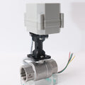 Hot! DN25mm 1" Inch 4-20mA 0-5V Stainless Steel Valve with Black Spacer Electric Modulating Ball Valve