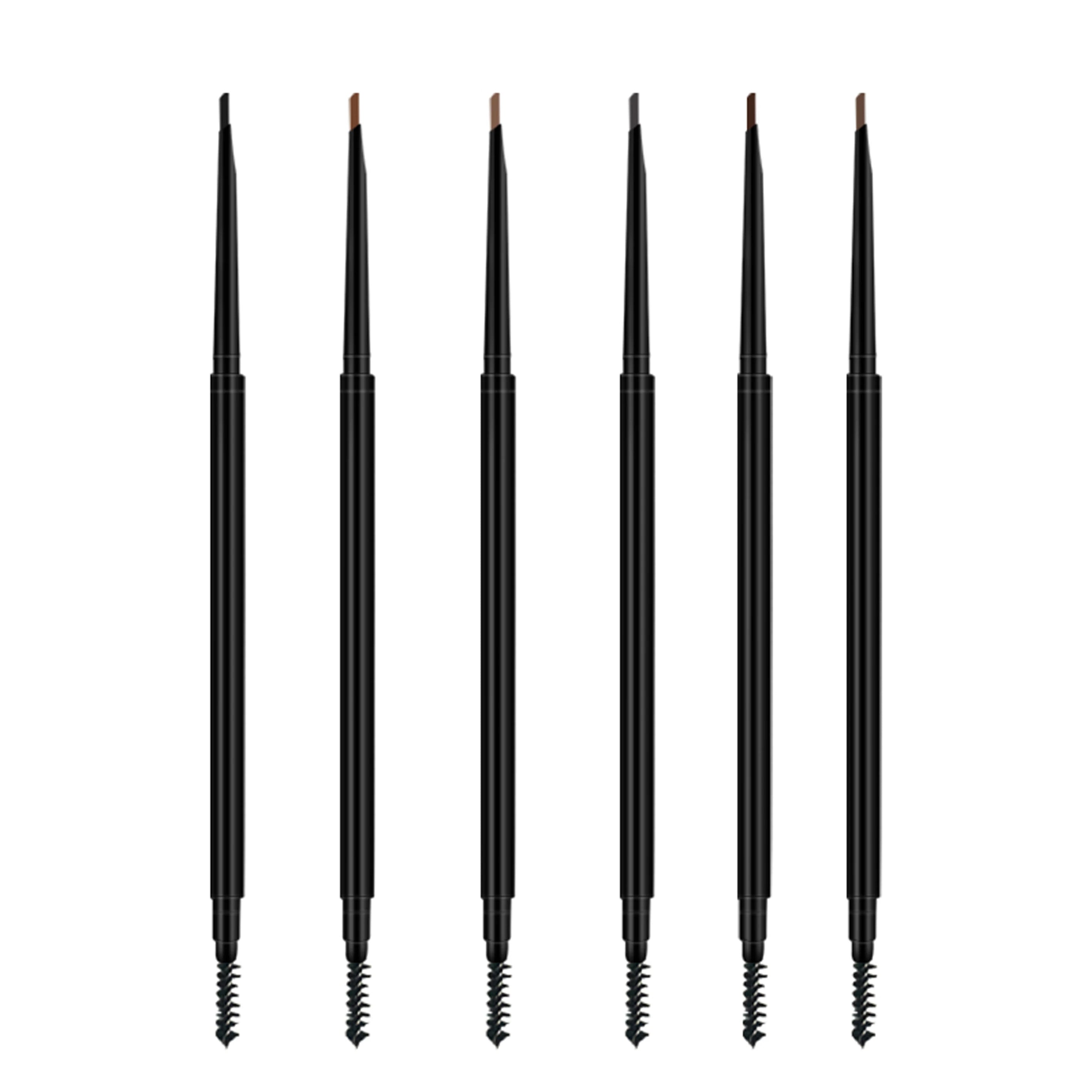 Private Label Waterproof Double-Headed Eyebrow Pencil Thin Vegan Ingredient Long Lasting 3D Soft Eyeliner for Beauty Makeup Free