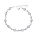 Fashion Heart-shaped Crystal 925 Silver Bracelet Fashion Accessory Women Bracelet