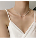Unique Genuine Dainty Small Rice Pearl Beads Beaded Chain Necklace 14k Gold Plated Brass Charm Bead Jewelry for Women Kids