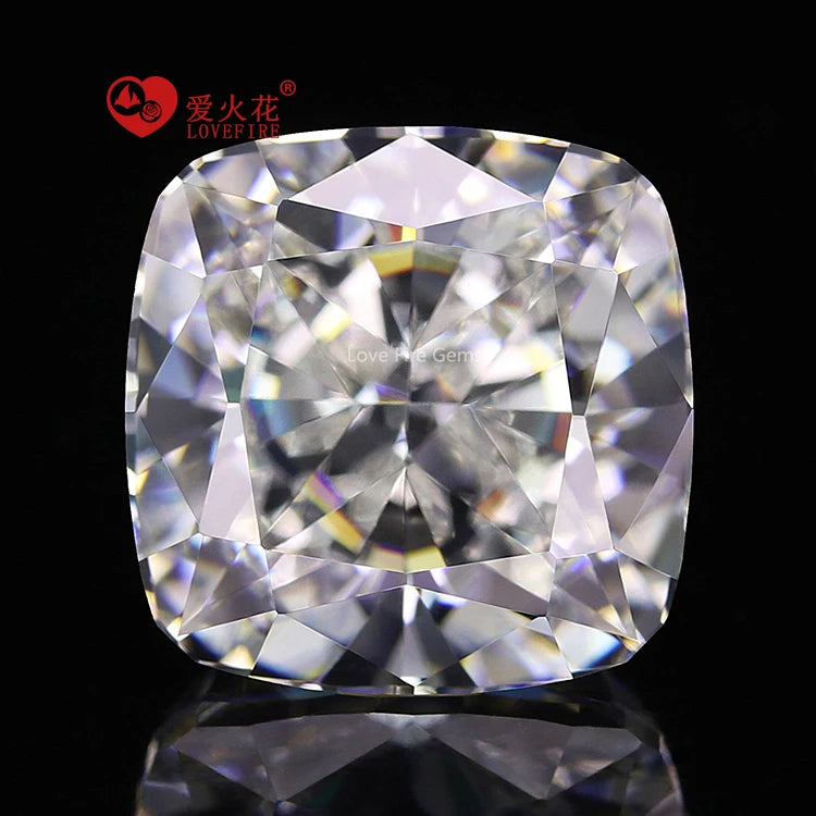 Synthetic g White Excellent 4k Crushed Ice Cut Cushion Cz Stone 5A Loose Cubic Zirconia