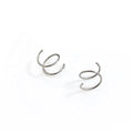European American G23 Zircon Nose Ring Double Hoop Spiral Earrings Wedding Fashion Body Jewelry Surgical Titanium Alloy Hook