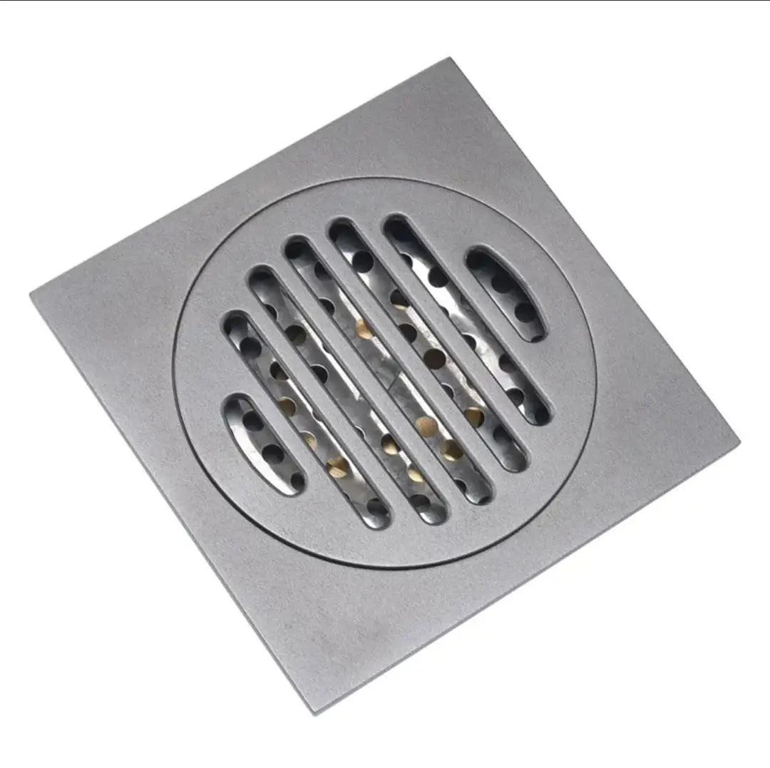 10x10cm Square Floor Drain - Brass Anti-Odor Strainer for Kitchen Bathroom Balcony Hot Sale 4 Colors (Chrome/Black/Gold/White)