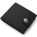 Cheap Wholesale Modern Men's Wallet Thin Lightweight Front Pocket Magnetic Buckle Short Leather Wallet