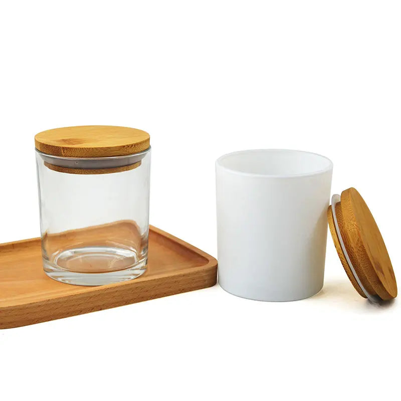 Customized Envases De Vidrio Para Velas Luxury Empty Glass clear Candle Jars 10 oz for Candlemaking Bulk