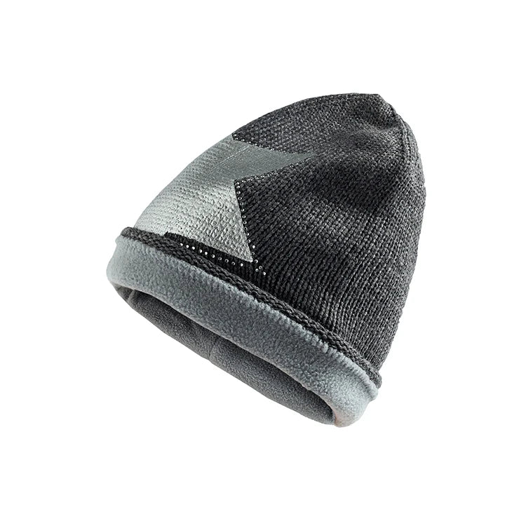 Christmas Winter Kids Double Layer Warm Cartoon Pattern Image Style Unisex Common Fabric Knitting Beanie Promotional Hats