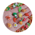 Cute Nail Charm Small 100PCS Multi Fish Vegetable Bread Chili Egg Nail Art Accessories Flatback Resin Deco Parts