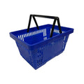 Small Two-Handle Plastic Rectangular Fruit Shopping Basket for Store Use