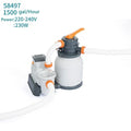 58497 Steel Framed Swimming Pool Cleaner 1500 Gal/Hour Flow Rate CE Certified