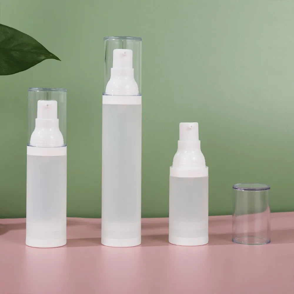 Wholesale Empty 20ml 30ml 50ml Eco Friendly Frosted Mini Spray Airless Pump Lotion Cosmetic Vacuum Bottle Travel Kit