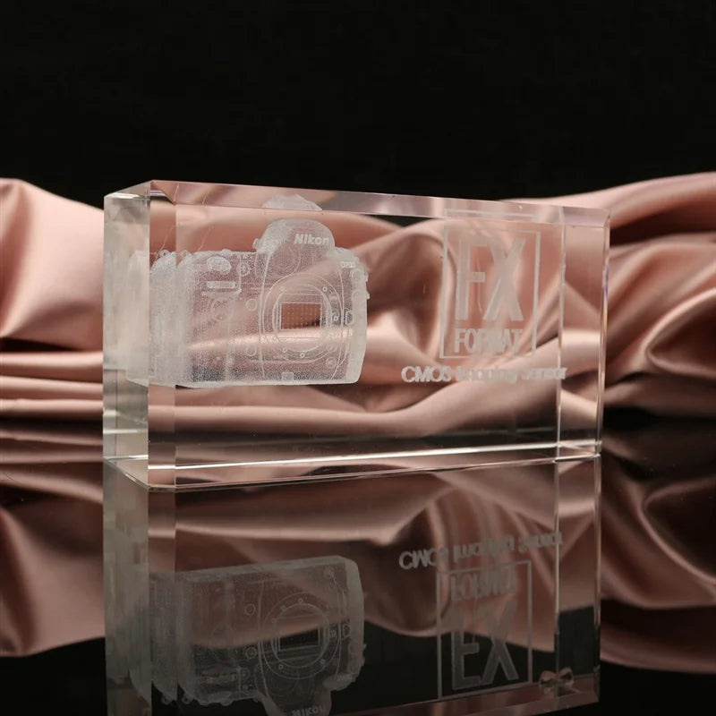 Factory Supply 3D Laser Engraving Crystal Glass Cube for Gift