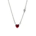 Women's Trendy Platinum Plated Heart Pendant Necklace 925 Sterling Silver Zircon for Wedding Engagement Anniversary Party Gift