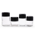 Classic Design Clear Glass Jar with Black Plastic Child-proof Screw Cap for Cosmetic Skin Care Lotion
