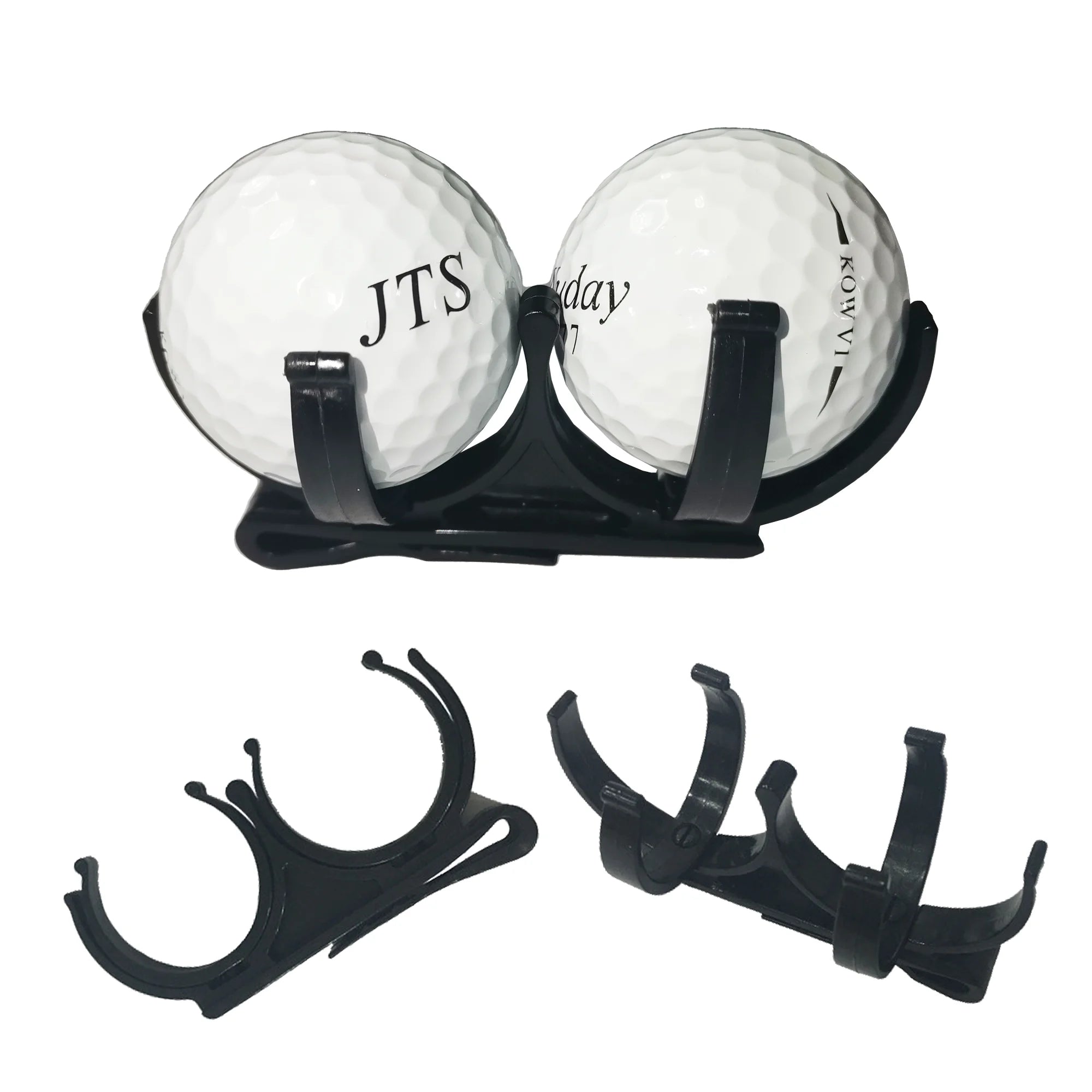 Golf Ball Pick up Tool With 2 Clips Plastic Rotatable Golf Ball Holder on Belt