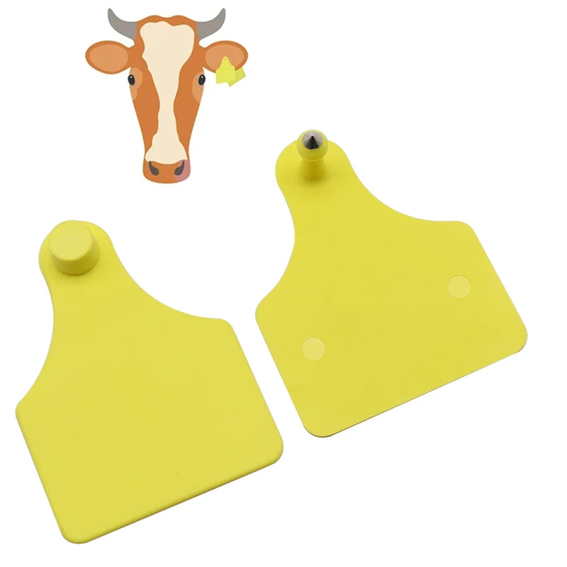 TPU Double-sided Cattle Ear Tag Signs Blank Label Custom Number Cow Earrings Farm Animal Identification