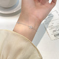 Daidan Bracelet 925 Silver 14K Gold Plated Bracelet 925 Dainty Cubic Zirconia Star Bracelet