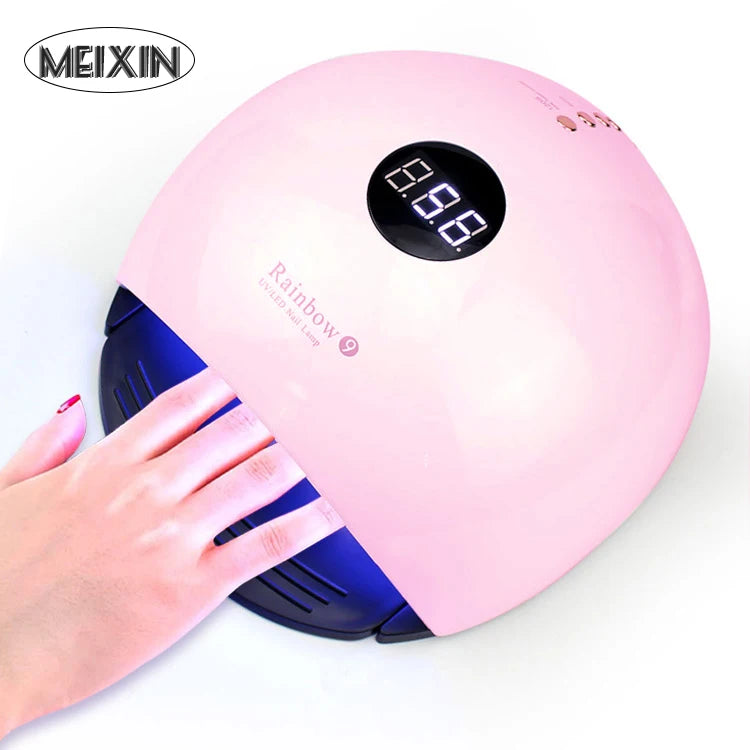 60W Electric Plastic LED UV Nail Lamp Auto Quick Dry Gel Curing Lamp Nail Set with Gel Polish Dryer