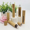 Wholesale 10ml 15ml  Roll on Glass Bottle Essential Oil Bamboo Roller Bottle for Skincare Bamboo Bottle