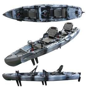 4.1m Maneuverability Security Two Person Cheap Fishing Pedal Kayak Amusement Leisure 2 Seats Canoe Kayak Lakes & Rivers 2 Years