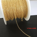 Best Selling 1.7mm Permanent Jewelry Oval Cable Chain for Making Bracelet Necklace 14k Gold Filled Chain Bulk