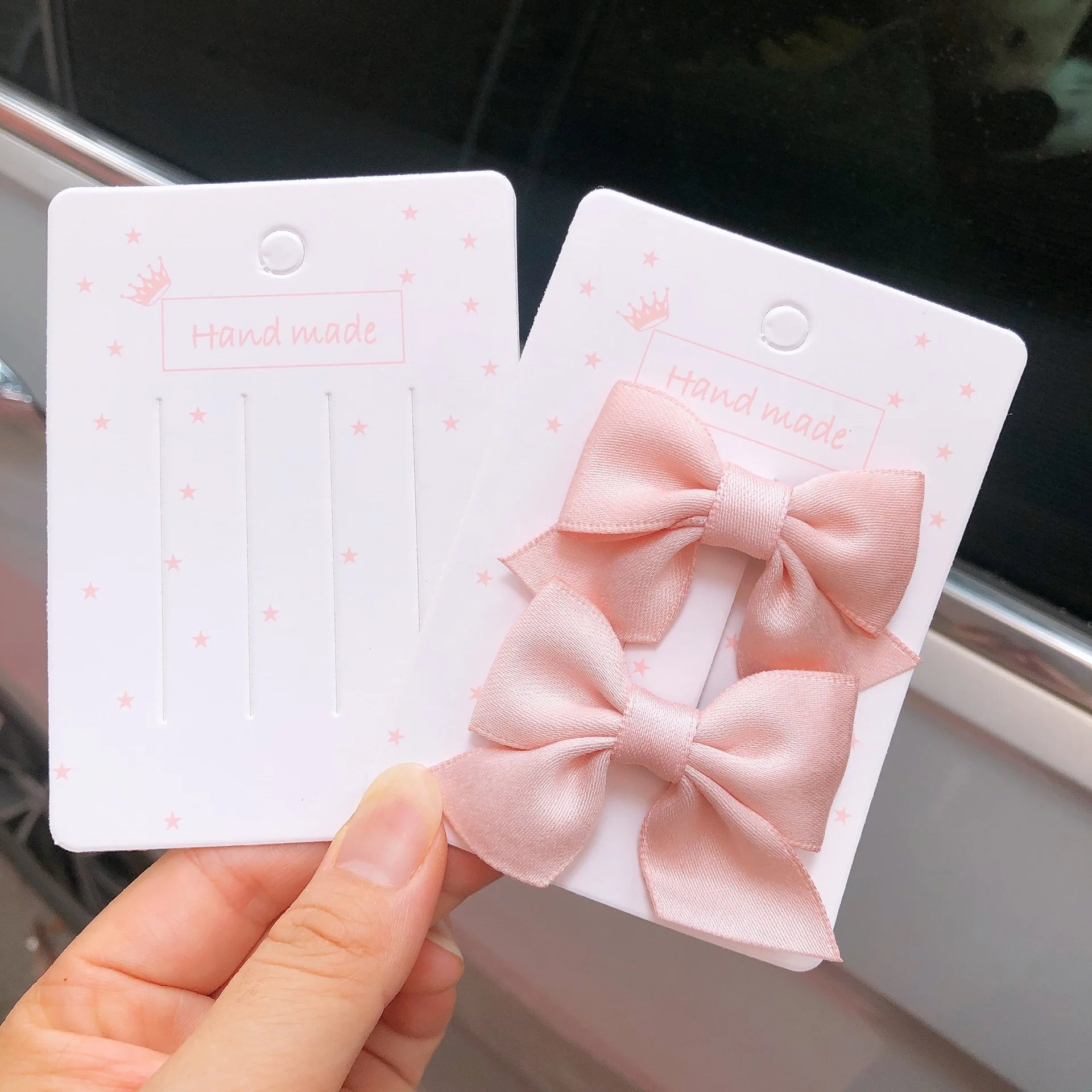 Multi-style Kraft Paper Card Hair Accessories Card Handmade Jewelry Display Hair Clip Hairband Packaging Price Tags Cards