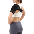 Nylon Single Shoulder Support Back Brace Soft Sports Gym Bandage Wrap with Protective Pad