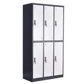 Steel School Wardrobe Metal 6 Door Gym Changing Room Locker for Students Storage Cabinet