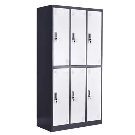 Steel School Wardrobe Metal 6 Door Gym Changing Room Locker for Students Storage Cabinet