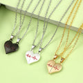 Jachon New Magnetic Heart Pendant Necklace Clavicle Chain Magnetic Heartbeat Necklaces Set for Women Fashion Jewelry
