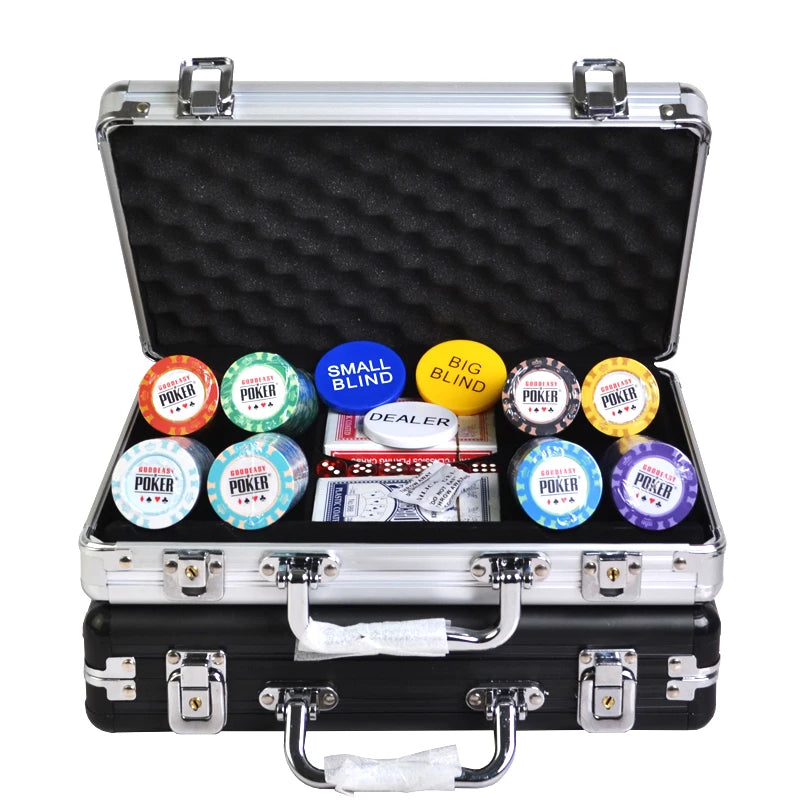 14g Premium Ept Fireplace Colorful Clay Poker Chip Set 200 Casino Chips Customized Logo Acrylic Box Wholesaler Set JIAYI Brand