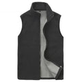 Mens Autumn Windproof Anti-Pilling Zipper Closure 100% Polyester 100g Solid Sleeveless Knitted Fleece Crew Neck Fishing Vest