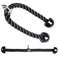 SP Tricep Rope (Nylon Black) Abdominal Crunches Cable Pull Down Lateral Biceps Muscle Training Fitness Body Building Home Gym