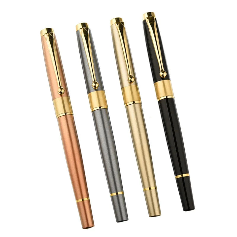 Elegant Rose Gold Roller Pen Luxury Smooth Writing Signature Pen Heavy Metal Lady and Man Use Office Gift Pen