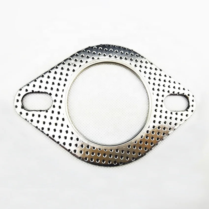 1.5inch -3.0inch Car Engine Exhaust Gasket Downpipe Flange Universal Exhaust Pipe Gasket with Two Holes