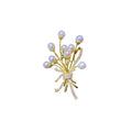 Luxury Women Clothing Designer Brooch New Natural Gold Plated Zircon Balloon Multi-Bead 5-6mm for Wedding Coat Accessories Gift