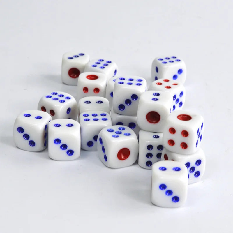 DESKJOY Acrylic 12mm Dice Big Red Color Dot 1 for Teaching Games or Gaming Machine