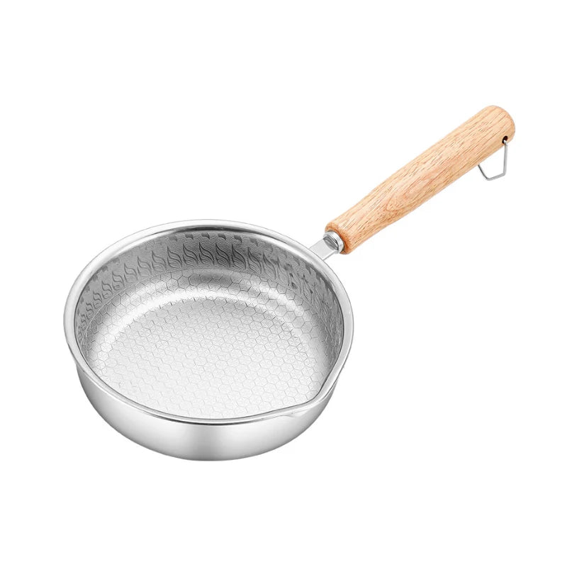 316 Stainless Steel Pan Frying Pan Fried Egg Fried Steak Honeycomb Non-stick Pan Household Pot Wholesale