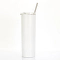 Wholesale Double Wall Steel Vacuum White 20 oz Straight Skinny Sublimation Tumblers