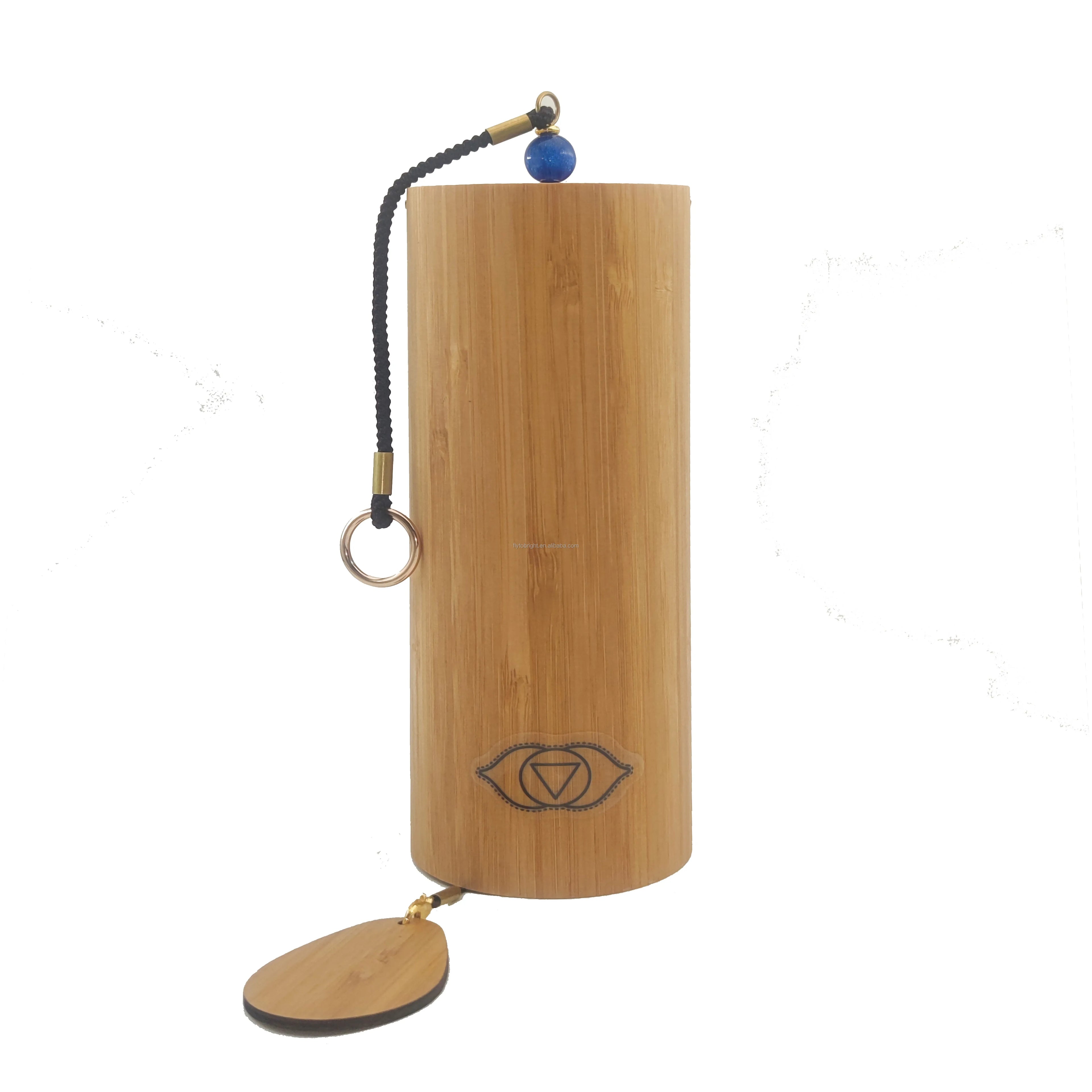 Wholesale Ko_shi 7 Chakra Bamboo Wind Chimes Bells for Meditation Yoga Sound Therapy Healing Indoor Outdoor Garden Decoration