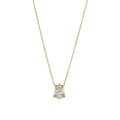 Wholesale Stainless Steel 18K Gold Plated White Cubic Zircon Diamond Water Drop Pendant Choker Necklace for Women