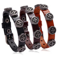 Hot Selling Vintage Men's Cuff Bracelets Fashion Genuine Leather Cross Bracelet Hot Jewelry Item