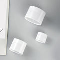 Empty Double Wall Skincare Cosmetic Packaging 30g 50g 80g Silk Screen Black logo Bright White PP Plastic Cream Jar