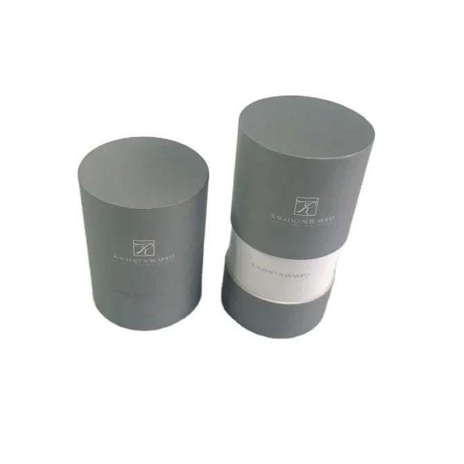 Eco Friendly  Cylinder  Gift Paper Tube with Flat Top 100% Recycled Perfume Bottle Kraft  Cardboard Box Tea Paper Jar Food Grade