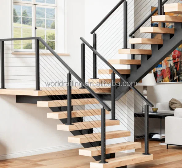 YL METAL Top-ranked Black Balustrade Stainless Steel Indoor Stair Cable Post