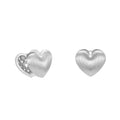 Love Earrings 925 Sterling Silver Earrings Double Matte Heart Hollow Hoops Chunky Huggie for Women Fine Jewelry Wholesale