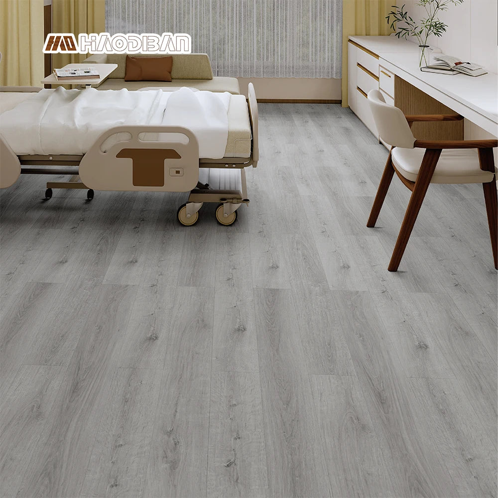 UV Coated Scratch Resistant Gray SPC Flooring 8mm Click Vinyl Flooring
