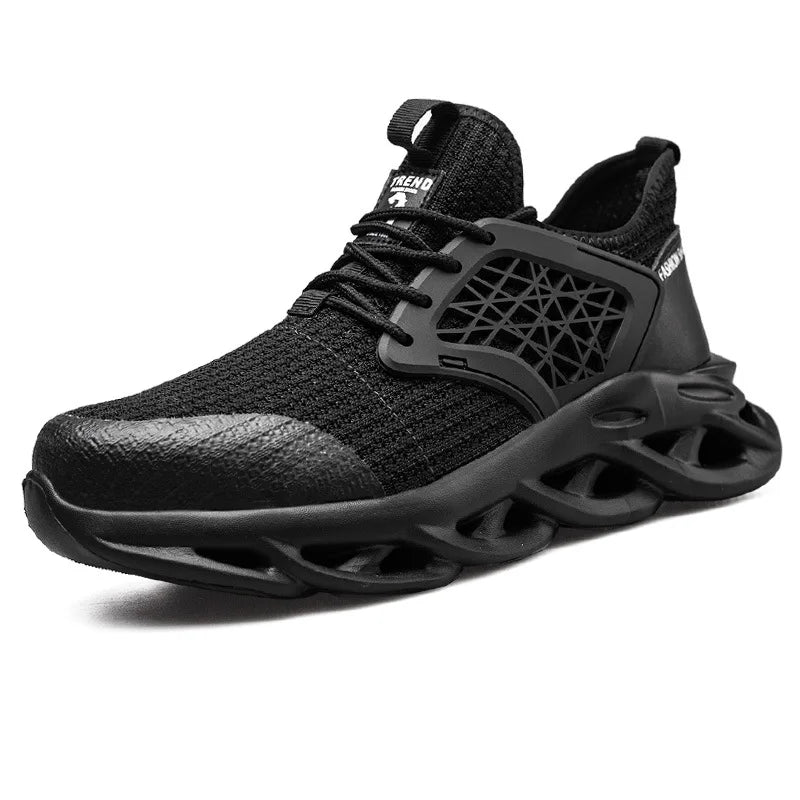 Diansen 6617 Fly-Woven Breathable Lightweight Steel Toe Construction Safety Shoes Anti-Scratch Anti-Puncture Anti-Slip